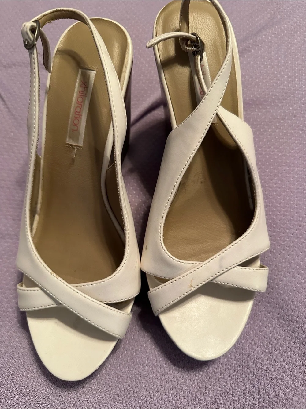 Xhilaration White Slingback Wedge Sandals